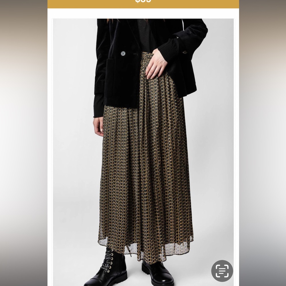 Blowout Sale! Zadig & Voltaire lurex maxi skirt fall 2022. Lined with small slit